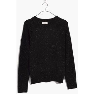 Madewell Cashmere Waffle Sweatshirt Sweater Black